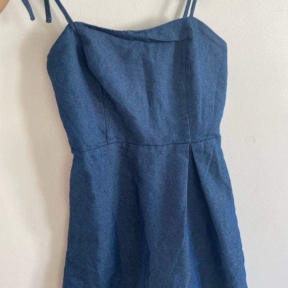 Denim material short dress - Picture 1 of 3